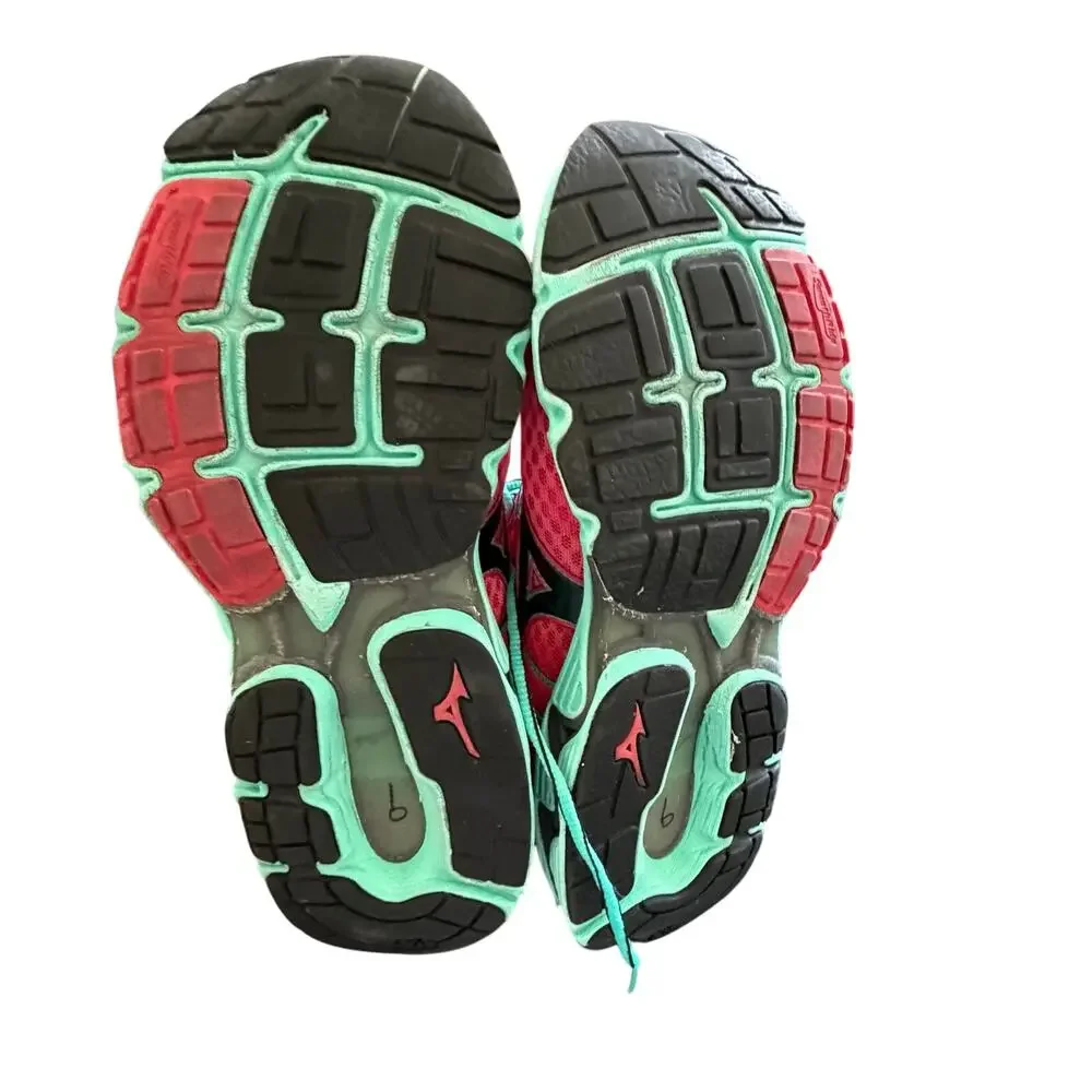 Mizuno Women's Wave Inspire 11 running shoes pink teal green sz 10.5
